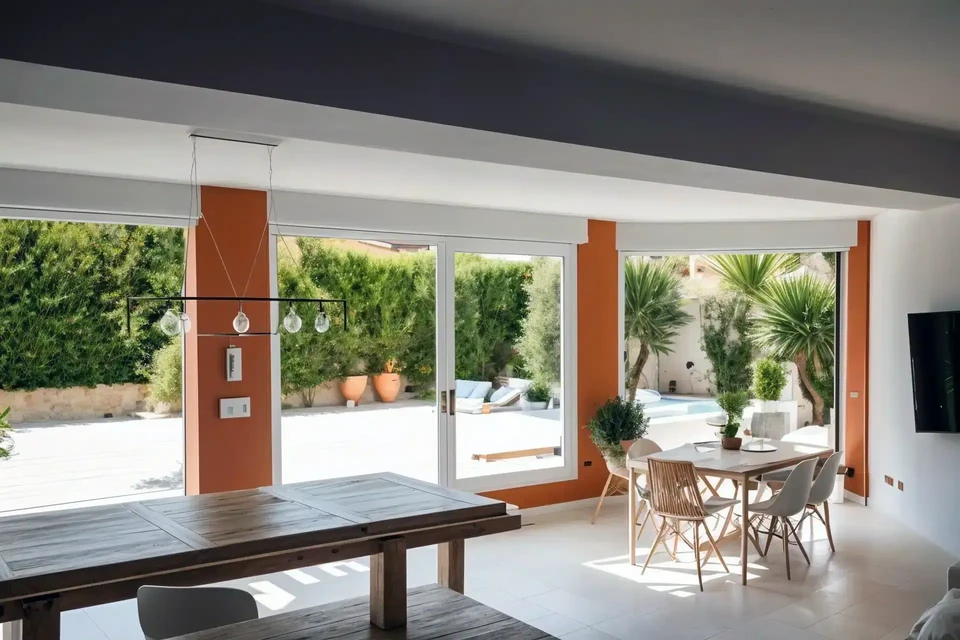 Rendu 3D d'un garage à domicile en boiseries