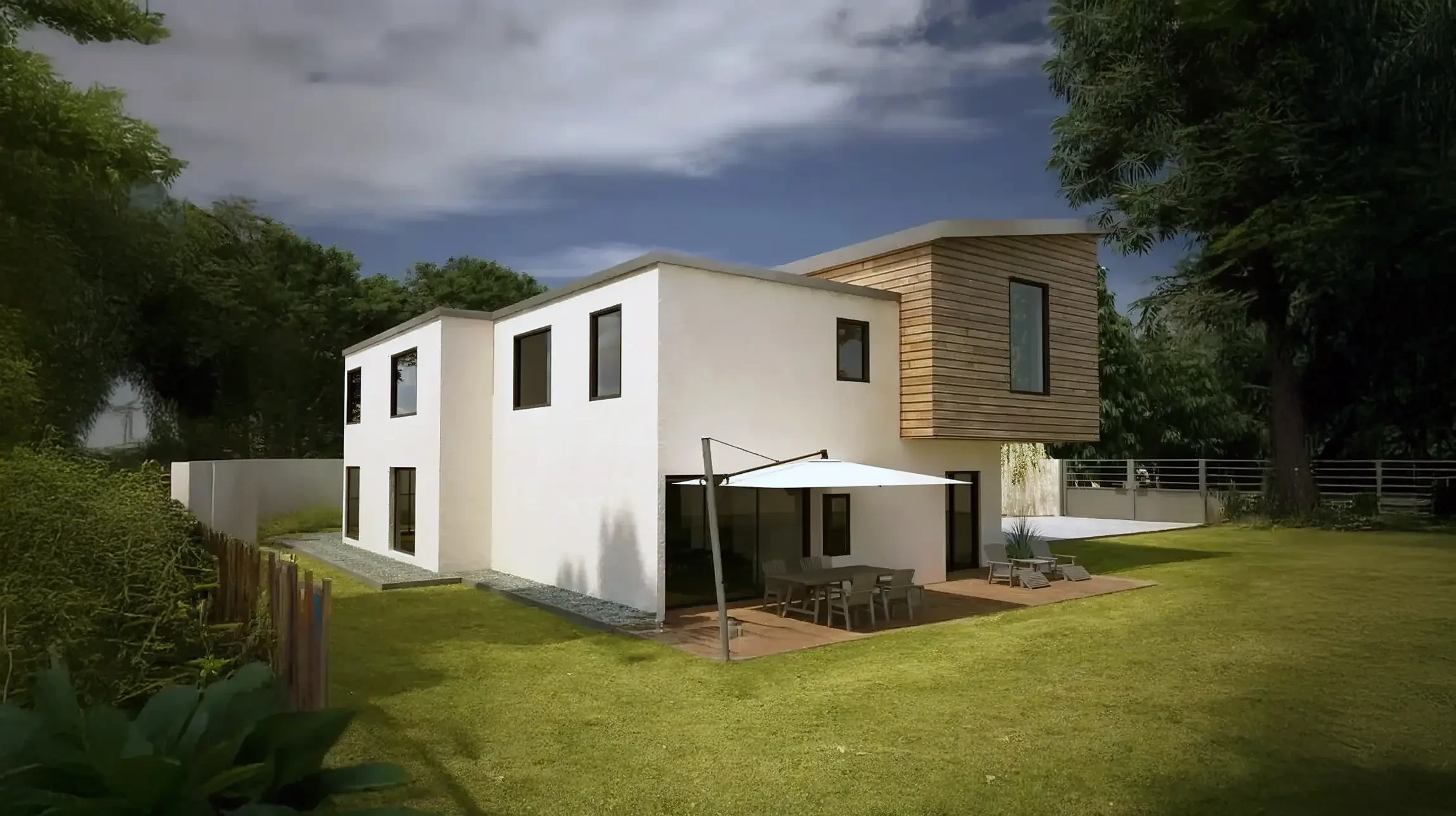 Maisons unifamiliales en terrasse dans un lotissement nouvellement construit